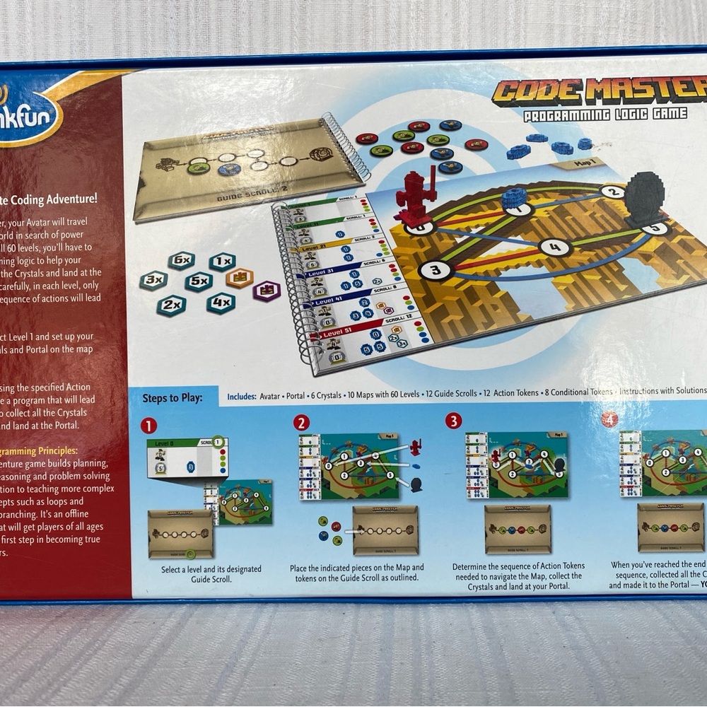 3/$29 - Thinkfun Code Master Programming Logic Game, Minecraft Theme, 8-Adult - Picture 3 of 11